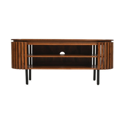 Buttercup Farm Slatted Tv Cabinet - Mango Wood - L40 X W140 X H55 Cm - image 1