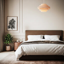 Happy Homewares Five Tier Pendant Lighting Shade With Natural Oatmeal And Beige Linen - thumbnail 6