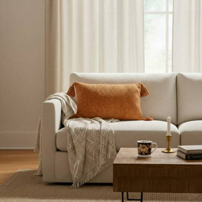 Madison & Mayfair Rectangular Terracotta Tassel Cushion - image 1