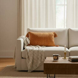 Madison & Mayfair Rectangular Terracotta Tassel Cushion - thumbnail 1