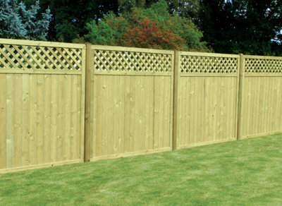 Timber Focus SertiWOOD Timber Focus Highgate Tongue & Groove Lattice Top Fence Panel 1.8M (H) 1.8M (W) 1 Panel