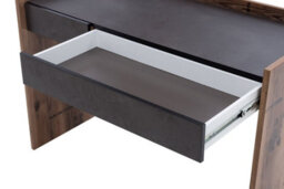 Arte Modern Fargo Computer Desk With Drawers In Raw Steel & Canyon Alpine Spruce W1200mm X H800mm X D550mm - Ideal For Study And Work - thumbnail 3