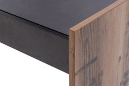 Arte Modern Fargo Computer Desk With Drawers In Raw Steel & Canyon Alpine Spruce W1200mm X H800mm X D550mm - Ideal For Study And Work - thumbnail 4
