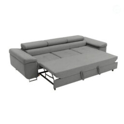 Torezio 3 Seater Sofa Bed Has Adjustable Headrests And Dolphin Mechanism Mustard - thumbnail 4