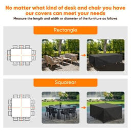 250X250X90Cm Heavy Duty Waterproof Garden Patio Furniture Cover For Rattan Table Sofa Outdoor - thumbnail 9