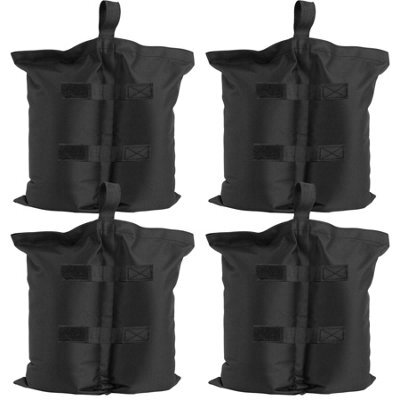 Tectake Gazebo Weights Set Of 4 - Fill With Sand, Waterproof And Durable  - Black