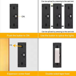 4Pcs Solar Wall Lights Fence Lights Up And Down Fence Led Outdoor Waterproof Lamps - thumbnail 4