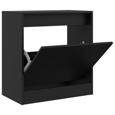 Berkfield Durable Shoe Cabinet Black 60X34X63.5 Cm Engineered Wood