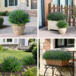 Amorly 32Pcs Uv Resistant No Fade Outdoor Artificial Plants  Flowers,fake Lavender Flowers Indoor  Outdoor Decor For Planter Front Porch - thumbnail 3