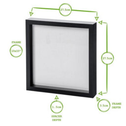 "Nicola Spring 10 X 10"" Photo Frames - 3D Photo Frame Picture Frame Box Portrait Display Case With Spacer (53 X 53Cm) X2" - thumbnail 4