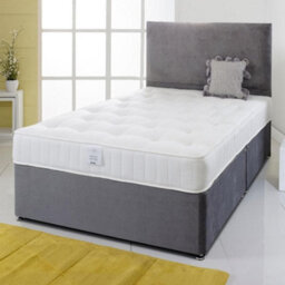 Divan Base Direct Shire Essentials Orthopaedic Sprung Tufted Divan Bed Set 4Ft6 Double 4 Drawers Continental- Wool Bronze - thumbnail 1