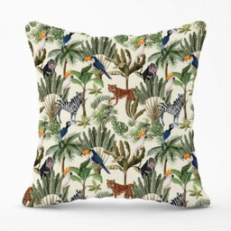 Warren Reed Designer Exotic Trees And Animals Outdoor Cushion 45Cm X 45Cm - thumbnail 1