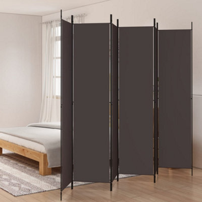 Vidaxl 6-Panel Room Divider Brown 300X220 Cm Fabric - image 1