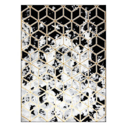 RugsX Carpet Allure 1966 Cube 3D - Structural, Stylish, Glamour Black Gold 200X290 Cm - thumbnail 2