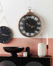 Beliani Retro Wall Clock Alloza 44 Cm Black - thumbnail 2