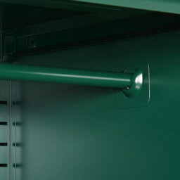 Wyld And Coco Aurorahome Industrial Green Steel Storage Cabinet With 2 Doors And 4 Adjustable Shelves, 760 X 500 X 1700mm - thumbnail 7