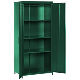 Wyld And Coco Aurorahome Industrial Green Steel Storage Cabinet With 2 Doors And 4 Adjustable Shelves, 760 X 500 X 1700mm - thumbnail 5