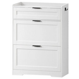 Shoe Cabinet Shoe Storage Cabinet With 2 Flip Drawers Hidden Shoe Rack - thumbnail 6
