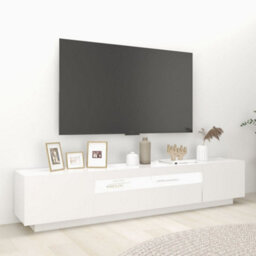 Walplus Tv Cabinet With Led Lights White 200X35X40 Cm - thumbnail 5