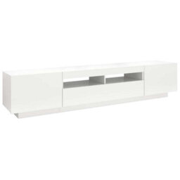 Walplus Tv Cabinet With Led Lights White 200X35X40 Cm - thumbnail 7