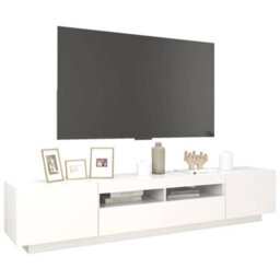 Walplus Tv Cabinet With Led Lights White 200X35X40 Cm - thumbnail 6