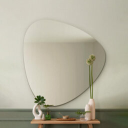Mirroroutlet The Lapis Frameless Pebble Pond Wall Mirror 110 X 95Cm - thumbnail 1