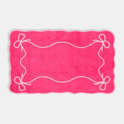 Ohs Bows Velvet Bath Mat Soft Absorbent Non Slip Shower Rug - thumbnail 3