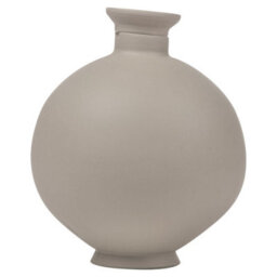 Urbn-Living Urbnliving 2.5L Grey Large Round Glass Opera Ball Vase Ceramic Look Ornament Living Room Home Decor - thumbnail 3