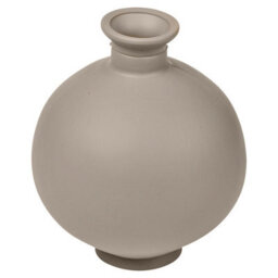 Urbn-Living Urbnliving 2.5L Grey Large Round Glass Opera Ball Vase Ceramic Look Ornament Living Room Home Decor - thumbnail 2