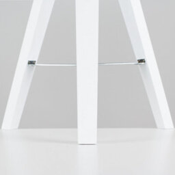 Valuelights Clipper White Wood And Chrome Modern Tripod Floor Lamp Base - thumbnail 2
