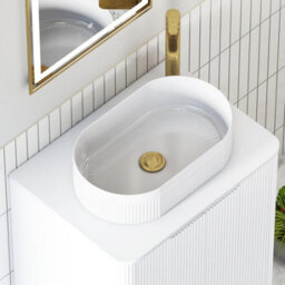 Royal Bathrooms Avenza 600mm Matte White Wall Hung Bathroom Countertop Vanity Unit 1 Drawer With Lyon Basin - thumbnail 7