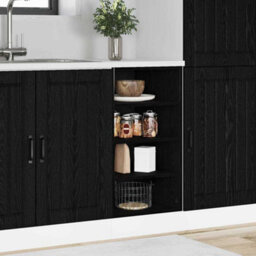 Walplus Kitchen Base Cabinet Riga Black Oak 40 X 44.5 X 81.5 Cm