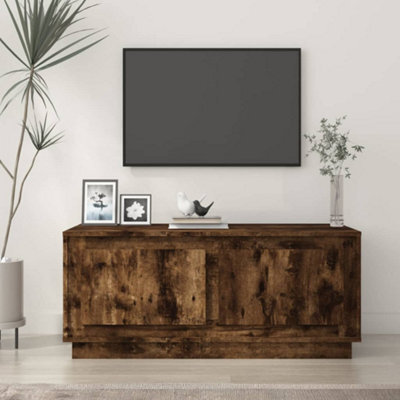 Vidaxl Coffee Table Smoked Oak 102X50X44 Cm Engineered Wood - image 1