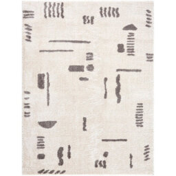 Livabliss Fossay Shaggy-Washable Beige Charcoal Modern Hig Pile Living Bedroom Rug 200 X 275 Cm Easy Care, Non Shedding - thumbnail 1