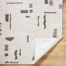 Livabliss Fossay Shaggy-Washable Beige Charcoal Modern Hig Pile Living Bedroom Rug 200 X 275 Cm Easy Care, Non Shedding - thumbnail 4
