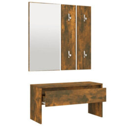 Walplus Hallway Furniture Set Smoked Oak Engineered Wood - thumbnail 6