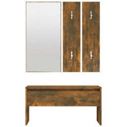 Walplus Hallway Furniture Set Smoked Oak Engineered Wood - thumbnail 5