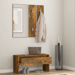 Walplus Hallway Furniture Set Smoked Oak Engineered Wood - thumbnail 3
