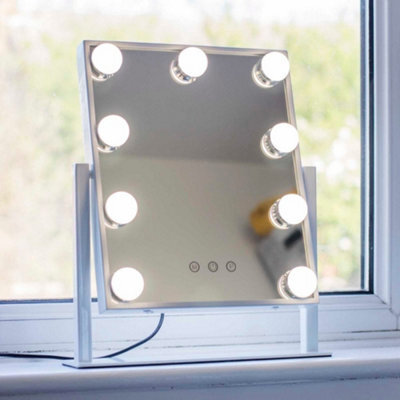 Jack Stonehouse Veronica Hollywood Vanity Mirror With Led Lights Bulbs Makeup Beauty - image 1