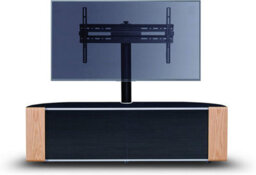 "Mda Designs Sirius 1600 Black With Beamthru Door And Oak/walnut Trims For Flat Screen Tvs Up To 65"" With Mounting Bracket" - thumbnail 4