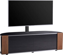 "Mda Designs Sirius 1600 Black With Beamthru Door And Oak/walnut Trims For Flat Screen Tvs Up To 65"" With Mounting Bracket" - thumbnail 1