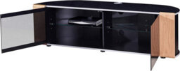 "Mda Designs Sirius 1600 Black With Beamthru Door And Oak/walnut Trims For Flat Screen Tvs Up To 65"" With Mounting Bracket" - thumbnail 7