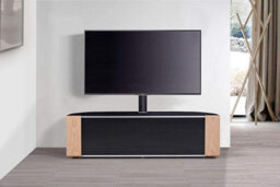 "Mda Designs Sirius 1600 Black With Beamthru Door And Oak/walnut Trims For Flat Screen Tvs Up To 65"" With Mounting Bracket" - thumbnail 6