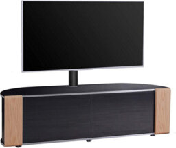 "Mda Designs Sirius 1600 Black With Beamthru Door And Oak/walnut Trims For Flat Screen Tvs Up To 65"" With Mounting Bracket" - thumbnail 2