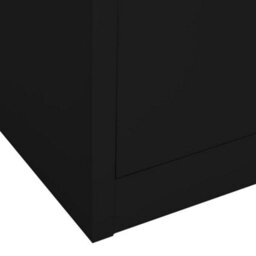 Vidaxl Office Cabinet Black 90X40X180 Cm Steel - thumbnail 7