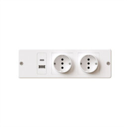 Abrihome Modern Tall Kitchen Cabinet With Led Lights & Usb Ports 120X40X176 Cm White Sideboard Power Outlet Storage For  Kitchen - thumbnail 9