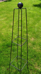 Poppy Forge Classic 4Ft Obelisk - Garden Plant Support - Solid Steel - L33 X W33 X H121.9 Cm - Powder Coated Black - thumbnail 4