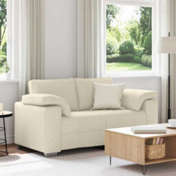 Vidaxl Sofa With Cushion With Pillow Beige 160 X 77 X 82 Cm Linen
