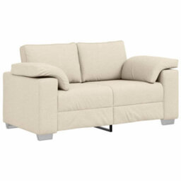 Vidaxl Sofa With Cushion With Pillow Beige 160 X 77 X 82 Cm Linen - thumbnail 2