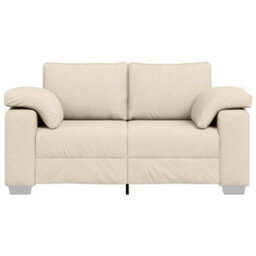 Vidaxl Sofa With Cushion With Pillow Beige 160 X 77 X 82 Cm Linen - thumbnail 5
